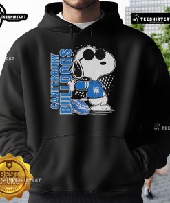 Official Snoopy Fan Canterbury Bankstown Bulldogs X The Peanuts Hoodie featuring iconic Snoopy design and team colors.