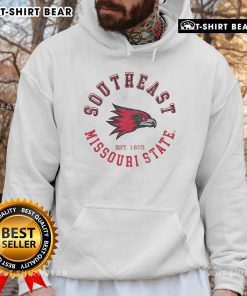 Official Southeast Missouri State Redhawks Circle Vintage Hoodie in red, featuring the team's logo and classic design.