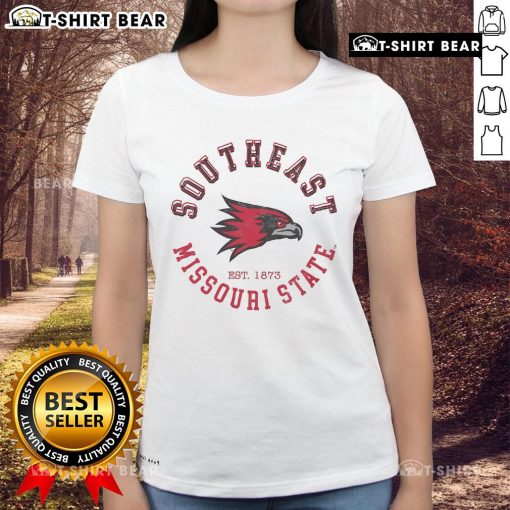 Official Southeast Missouri State Redhawks Circle Vintage Ladies Tee featuring classic logo and stylish design.
