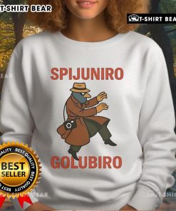 Official Spijuniro Golubiro Sweatshirt in navy blue, featuring a stylish design and comfortable fit for casual wear.