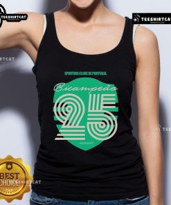 Official Sporting Clube De Portugal Bicampeo 2024-2025 tank top featuring vibrant club colors and logo design.