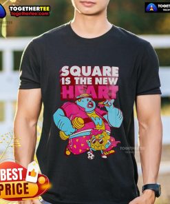 Alt Text: Official Square Is The New Heart T-Shirt featuring a stylish design in vibrant colors, perfect for casual wear.
