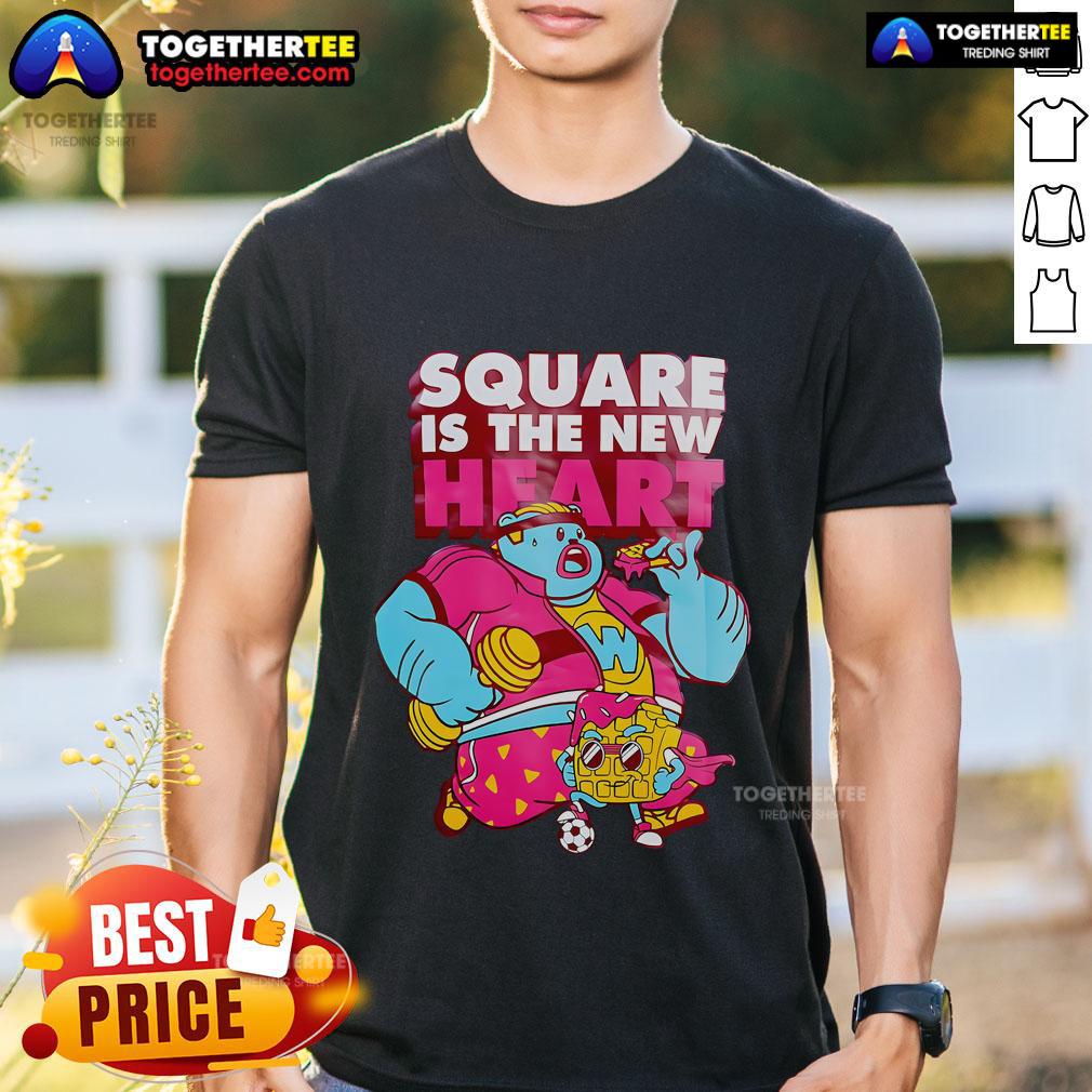 Official Square Is The New Heart T Shirt Alt Text: Official Square Is The New Heart T-Shirt featuring a stylish design in vibrant colors, perfect for casual wear.