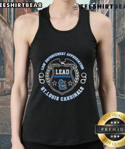 Official St. Louis Cardinals Law Enforcement Appreciation Day 2025 tank top, featuring team logo and patriotic design.