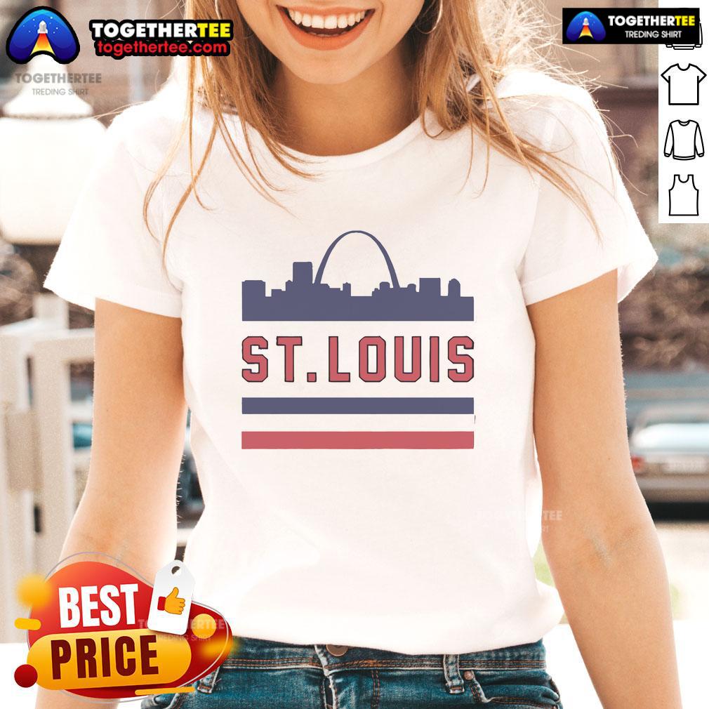 Official St. Louis Strong Skyline Ladies Tee Official St. Louis Strong Skyline Ladies Tee featuring a stylish skyline graphic, perfect for proud St. Louis fans.