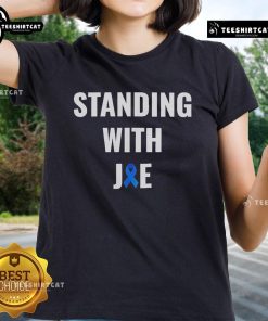 Official Standing With Joe Ladies Tee featuring a stylish design supporting Joe, perfect for casual wear and activism.