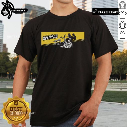 Official Star Wars Day May The 4th Be With You T-Shirt featuring iconic starship designs and vibrant colors.