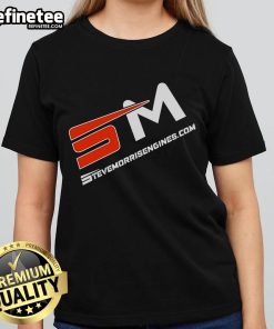 Official Steve Morris Engines logo on a stylish ladies tee, perfect for motorsport enthusiasts and casual wear.