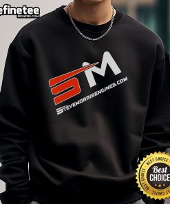 Official Steve Morris Engines logo sweatshirt featuring a bold design and vibrant colors for automotive enthusiasts.