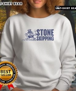Official Stone Skipping Splash Sweatshirt featuring a vibrant splash design, perfect for fans of water sports and outdoor activities.