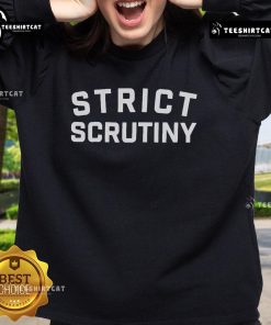 Official Strict Scrutiny Logo Sweatshirt featuring bold logo design, perfect for fans of legal discussions and apparel.