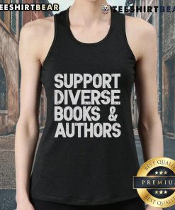 Official Support Diverse Books and Authors Tank Top featuring vibrant colors and inclusive literary designs.