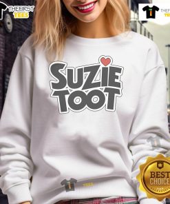 Official Suzie Toot logo sweatshirt featuring vibrant colors and a stylish design for casual wear enthusiasts.
