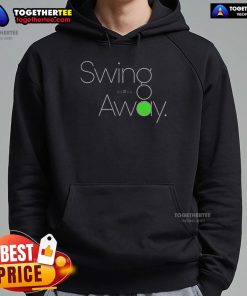 Official Swing Away Rotowear Hoodie displayed on a model, showcasing its stylish design and comfortable fit.