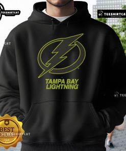 Alt Text: Official Tampa Bay Lightning Highlight Reel Hoodie showcasing team logo and vibrant design for fans and supporters.