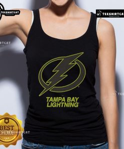 Official Tampa Bay Lightning highlight reel tank top featuring team logo and vibrant graphics, perfect for fans.