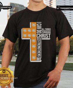 Alt Text: Official Tennessee Lady Volunteers t-shirt featuring I Can Do All Things Through Christ Who Strengthens Me design.