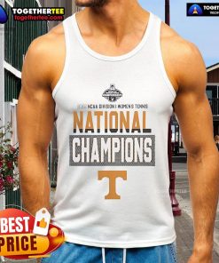 Official Tennessee Volunteers 2025 NCAA DI Women's Tennis National Champions tank top showcasing team pride and victory.
