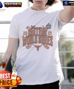 Official Texas Longhorns Softball 2025 NCAA Womens College World Series T-Shirt featuring team logo and vibrant design.