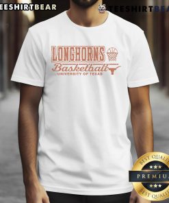 Official Texas Longhorns vintage basketball t-shirt featuring University of Texas logo, perfect for fans and collectors.