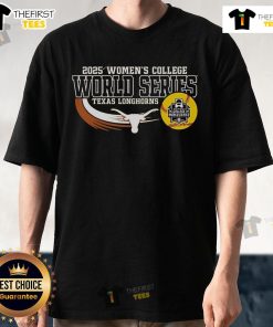 Alt Text: Official Texas Longhorns Women's Softball 2025 CWS Bound T-Shirt featuring team colors and logo for supporters.