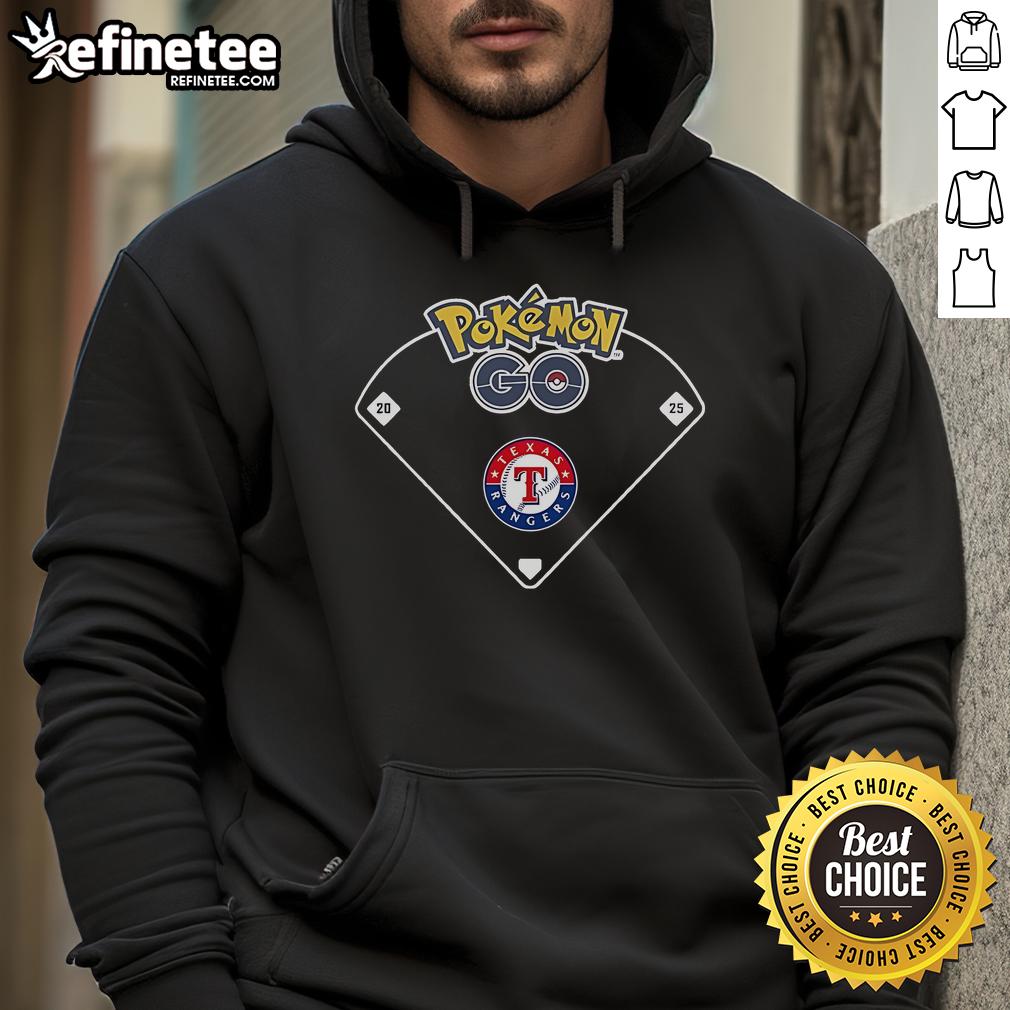 Official Texas Rangers X Pokemon Go Ballpark Hoodie Official Texas Rangers x Pokemon Go Ballpark hoodie featuring vibrant graphics and team logo, perfect for fans.