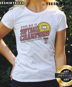 Alt Text: Official Texas Tech Red Raiders 2025 Big 12 Softball Conference Tournament Champions Ladies Tee showcasing team pride.