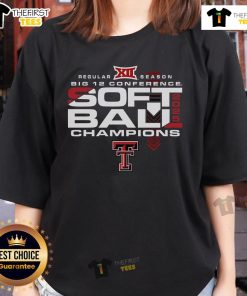 Official Texas Tech Red Raiders 2025 Big 12 Softball Regular Season Champions ladies tee shirt design.