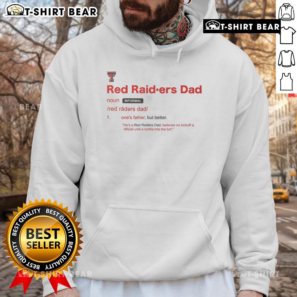 Official Texas Tech Red Raiders Dad Definition Hoodie Alt Text: Official Texas Tech Red Raiders Dad Definition Hoodie in black, featuring bold red text and logo for proud fans.