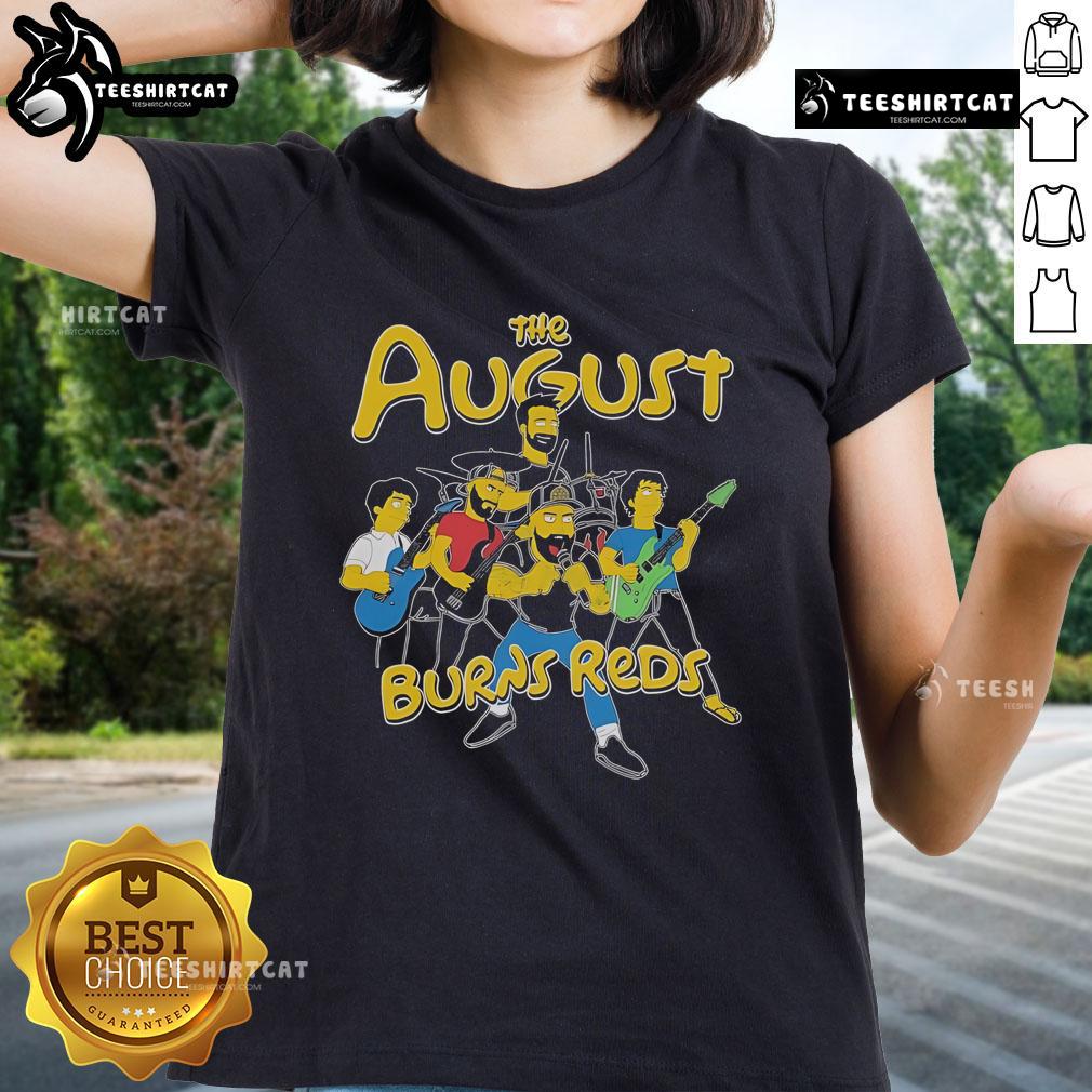 Official The August Burns Reds Band Ladies Tee Alt Text: Official August Burns Red band ladies tee featuring logo design, perfect for fans of the metalcore music genre.