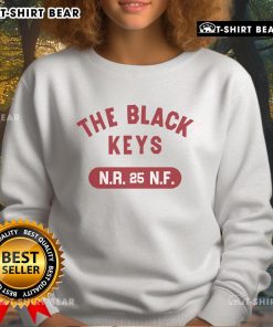 Alt Text: Black Keys NR 25 NF Sweatshirt featuring bold logo design, perfect for fans of the iconic rock band, The Black Keys.