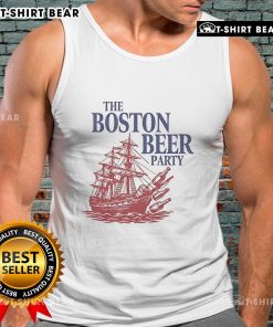 Official Boston Beer Party tank top featuring vibrant design, perfect for summer events and beer enthusiasts.