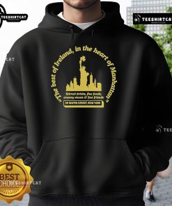 Official The Dead Rabbit Irish Imports Manhattan Hoodie in black, featuring a stylish design and comfortable fit.