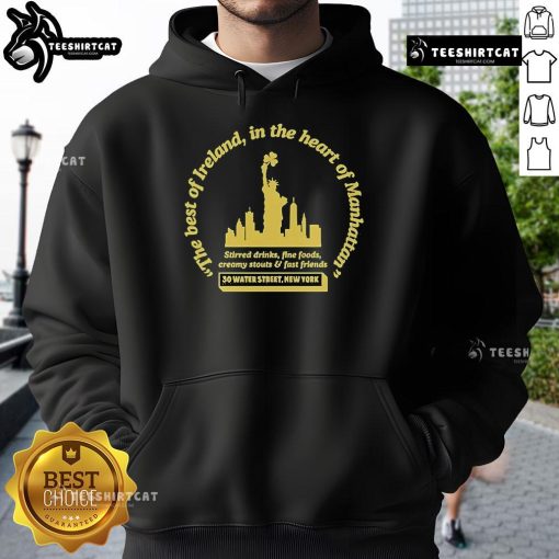 Official The Dead Rabbit Irish Imports Manhattan Hoodie in black, featuring a stylish design and comfortable fit.