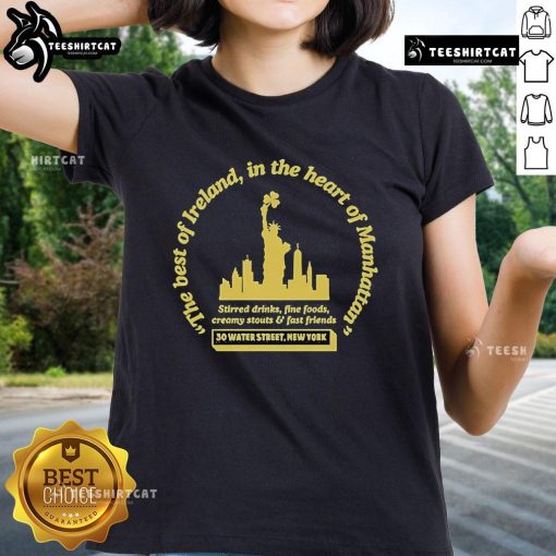 Official The Dead Rabbit Irish Imports Manhattan Ladies Tee featuring stylish design and comfortable fit for women.