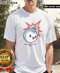 Alt Text: Official The Hundreds Pudgy Penguins X Adam Bomb T-Shirt featuring unique graphics and vibrant colors.