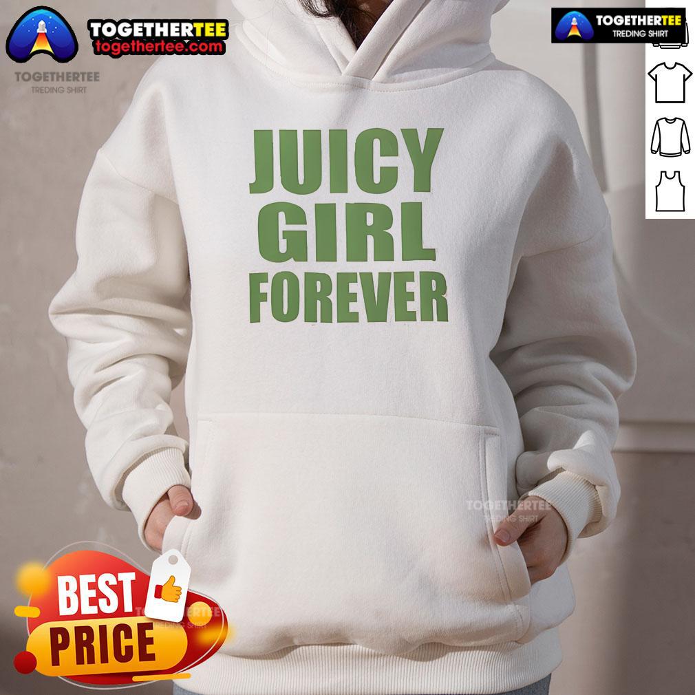 Official The Icons Juicy Pink Juicy Girl Forever Hoodie Official The Icons Juicy Pink Juicy Girl Forever Hoodie displayed on a model, showcasing vibrant color and stylish design.
