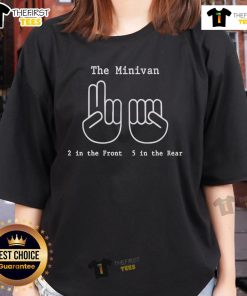 Official The Minivan 2 front and rear design on a ladies tee, showcasing stylish family-themed apparel for women.