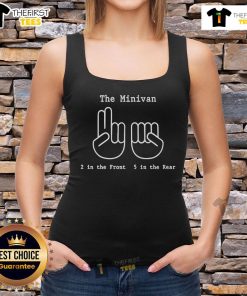 Official The Minivan tank top featuring a stylish front design and a bold rear graphic, perfect for casual wear.