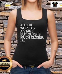 Official Playhouse All The World's A Stage Tank Top featuring a unique design for theater enthusiasts.
