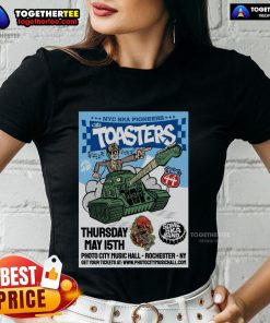 Alt Text: Official The Toasters NY Ska Pioneers Show May 15, 2025, graphic on a stylish ladies tee featuring vibrant design.
