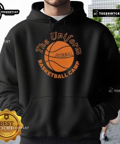 Official The Uniform Journal Basketball Camp Hoodie showcasing a stylish design for basketball enthusiasts.