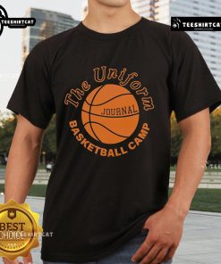 Official The Uniform Journal Basketball Camp T-Shirt featuring vibrant graphics and comfortable fit for young athletes.