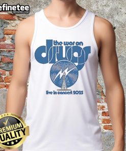 Official War On Drugs Live in Concert 2025 tank top featuring vibrant graphics and band logo, perfect for fans.
