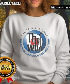 Alt Text: Official The Who North American Farewell Tour 2025 sweatshirt featuring iconic band logo and tour dates.