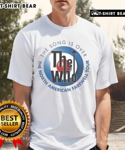Official The Who North American Farewell Tour 2025 T-Shirt featuring bold graphics and tour details in vibrant colors.