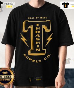 Alt Text: Official Thrashin Supply Quality Made Supply Co Bank T-Shirt featuring a stylish design for skate enthusiasts.