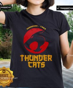 Official Thunder Cats 40th Anniversary Special Ladies Tee featuring vibrant graphics and a stylish fit for fans.