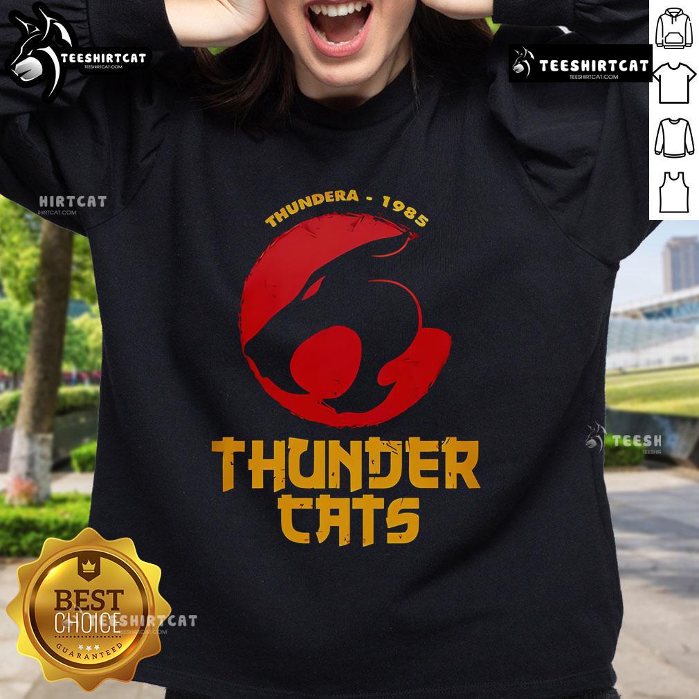 Official Thunder Cats 40Th Anniversary Special Sweatshirt Alt Text: Official ThunderCats 40th Anniversary Special Sweatshirt featuring iconic graphics and vibrant colors for fans.