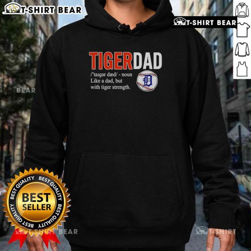 Official Tiger Dad hoodie featuring a fun design, showcasing strength and humor for proud tiger dads.